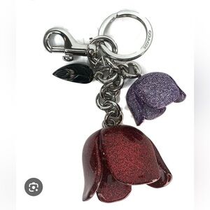 Coach Resin tea rose bag charm